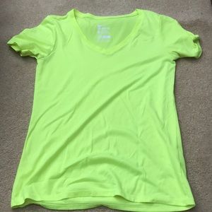 Neon yellow Nike running shirt